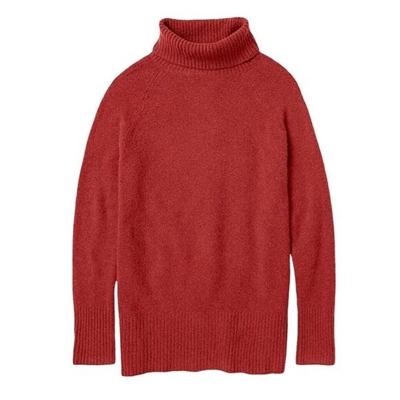 Goodthreads Women Boucle Turtleneck Sweater Rust Heather Size Large - Picture 1 of 6